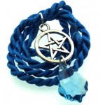 Swarovski Baroque Aquamarine Pentacle Pendant